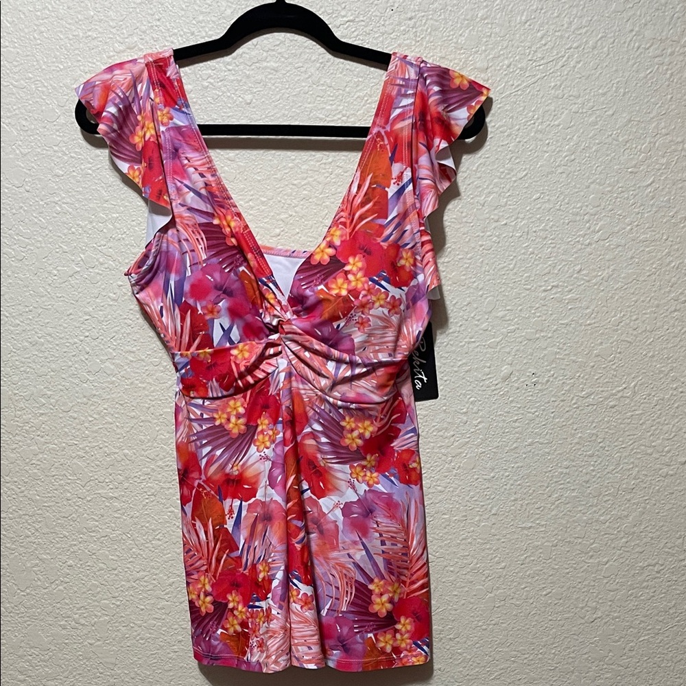 Rekita Women's Pink, Red And Purple Floral Swimsuit Top. NWT. Various Sizes.